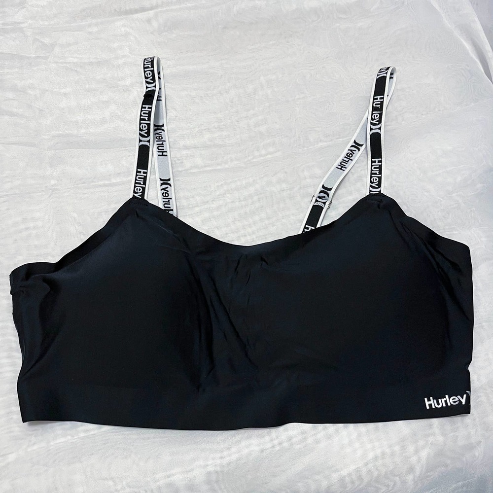 NWOT Hurley Black Seamless Bonded Bralette - XL